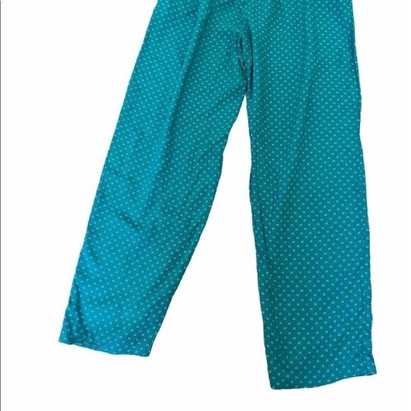 VINTAGE Petite Teal Printed Scarf Belt Light Pant - Picture 7 of 9